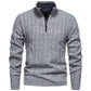 Herren Pullover mit Stehkragen und Zipper Fudus
