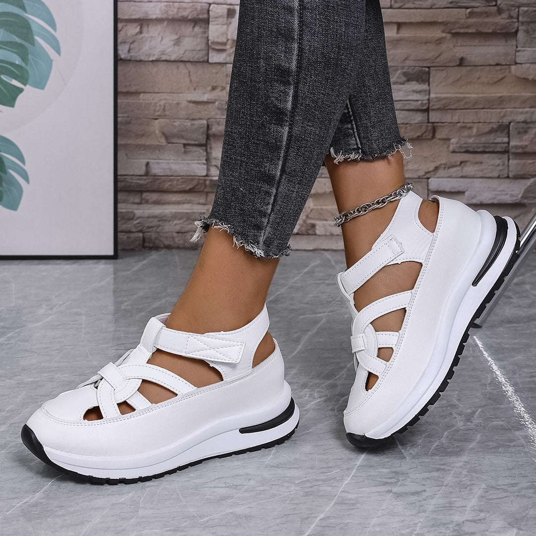 Damen Komfortable und Stylische Keil Sandalen mit offenem Zehenbereich