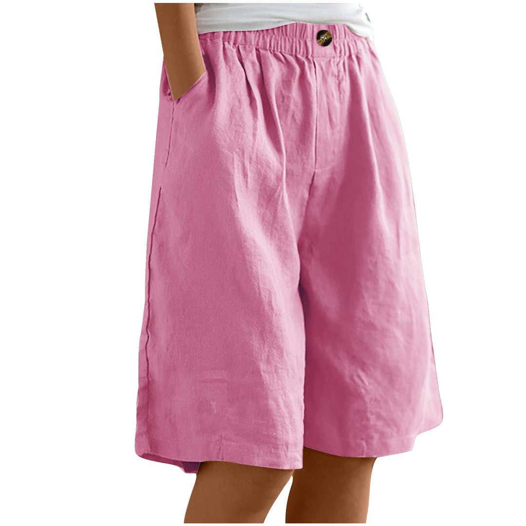 Damen lässige Leinen-Shorts Fudus