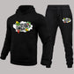 Damen Hoodie und Jogginghose Set mit kreativem Weihnachtsmotiv Fudus
