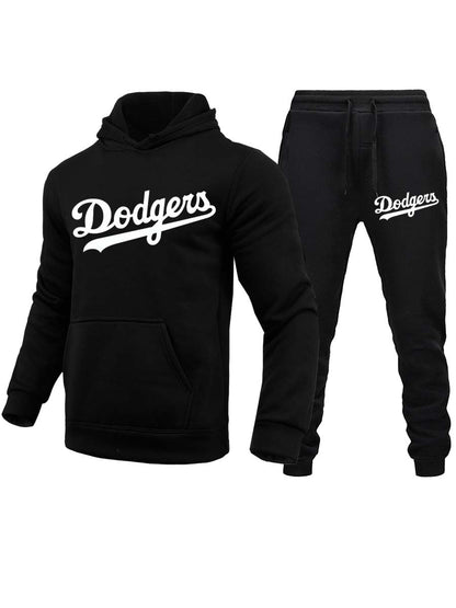 Damen Hoodie und Jogginghose Set mit auffälligem Sportlogo Fudus