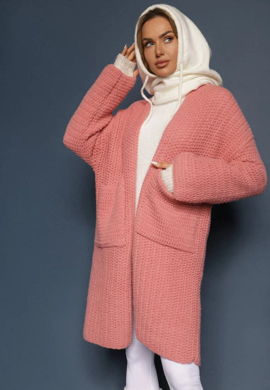 Damen Grobstrickjacke mit lässigem Schnitt und praktischen Taschen Fudus