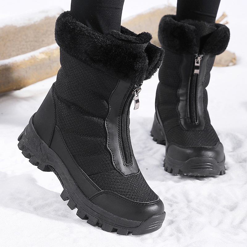 Damen isolierte Winterstiefel mit rutschfester Sohle und kuscheligem Innenfutter Fudus
