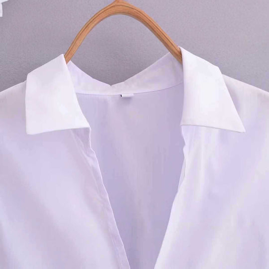 Damen lässige Bluse mit Rüschendetails und Kordelzug Fudus