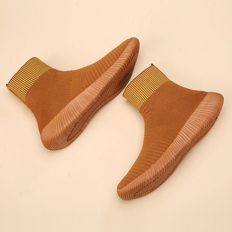 Damen Sportliche High-Top Sneakers mit flexiblem Strick-Obermaterial Fudus