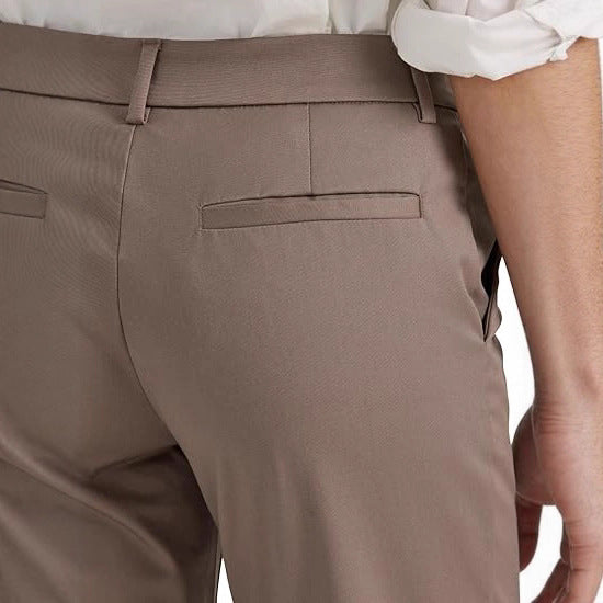 Damen lässige Chino-Hose mit feiner Textur und praktischen Taschen Fudus