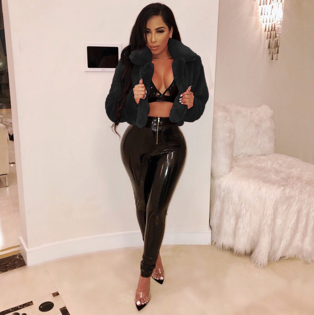 Damen modischer Kunstfellbolero Fudus