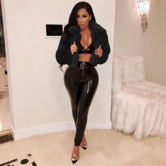 Damen modischer Kunstfellbolero Fudus