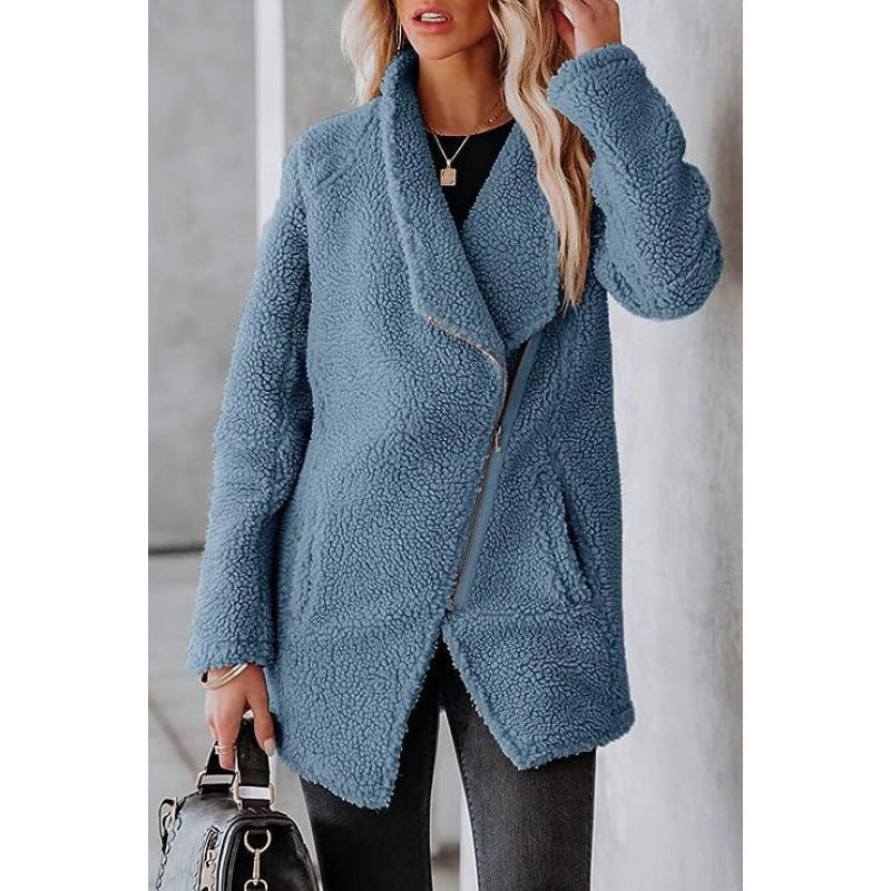 Damen kuschelige Teddyjacke Fudus