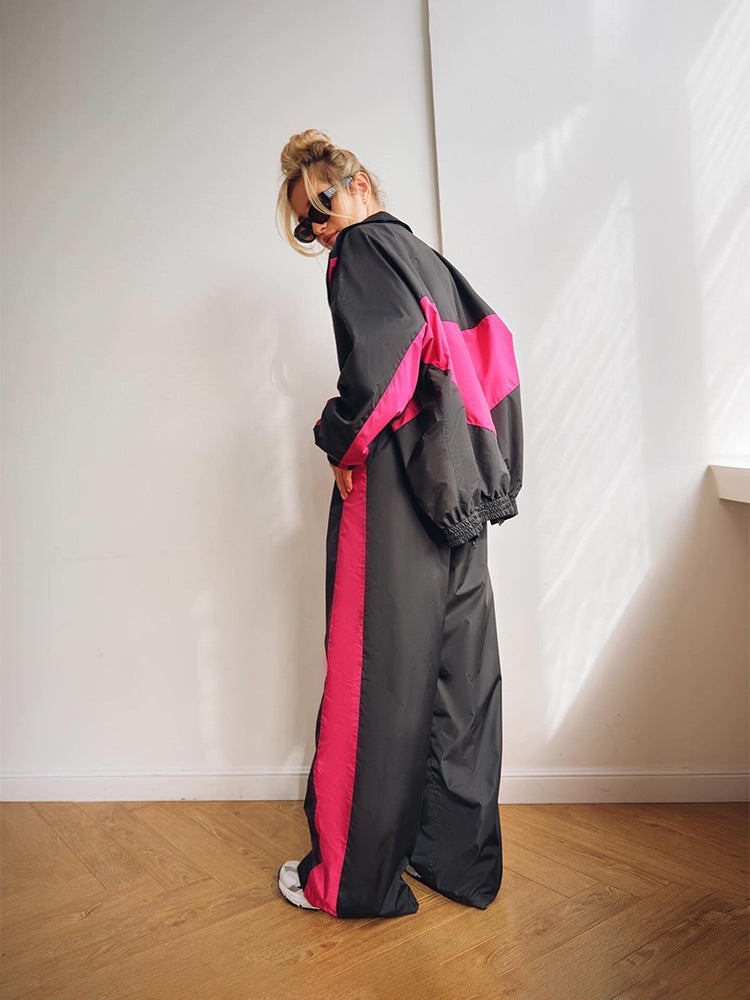 Damen Trendiger Kontrast Cardigan Mit Hosen Set