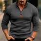 Herren Stepppullover mit modernem Zipper und schmalem Schnitt Fudus