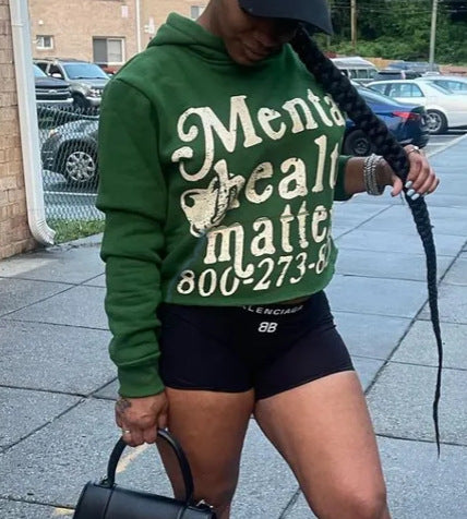 Damen Kapuzenpullover mit inspirierendem Aufdruck Fudus