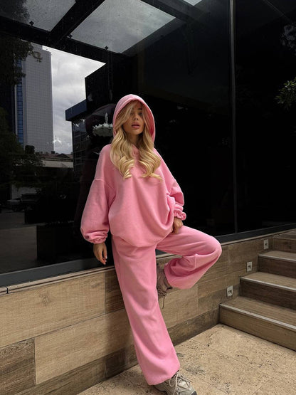 Damen Hoodie und Jogginghose Set mit lässigem Schnitt Fudus