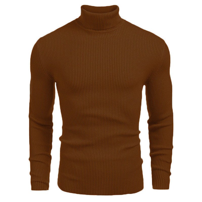 Herren Hochwertiger Rollkragenpullover aus feinem Rippenstrick Fudus