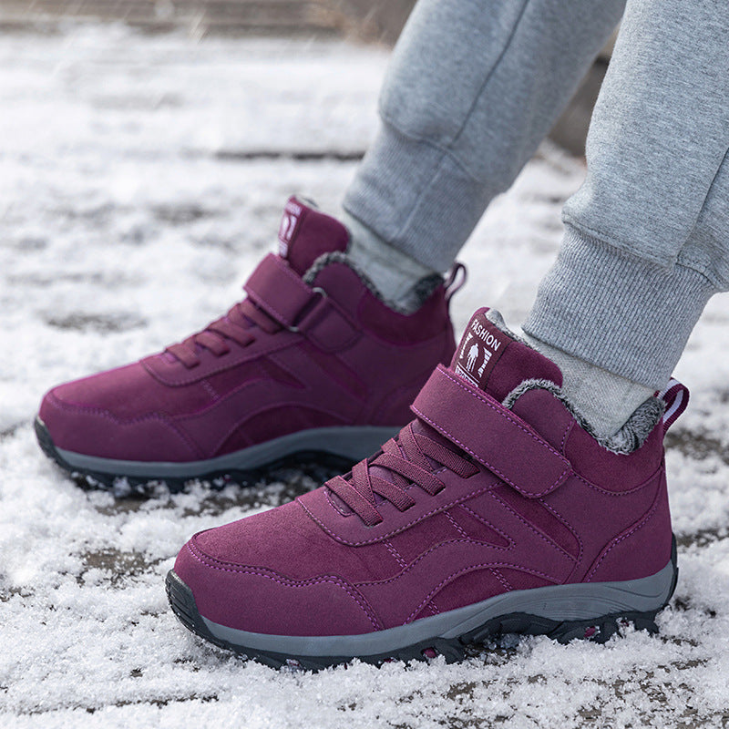 Damen isolierte Wanderschuhe mit rutschfester Sohle und praktischer Klettverschlusslösung Fudus