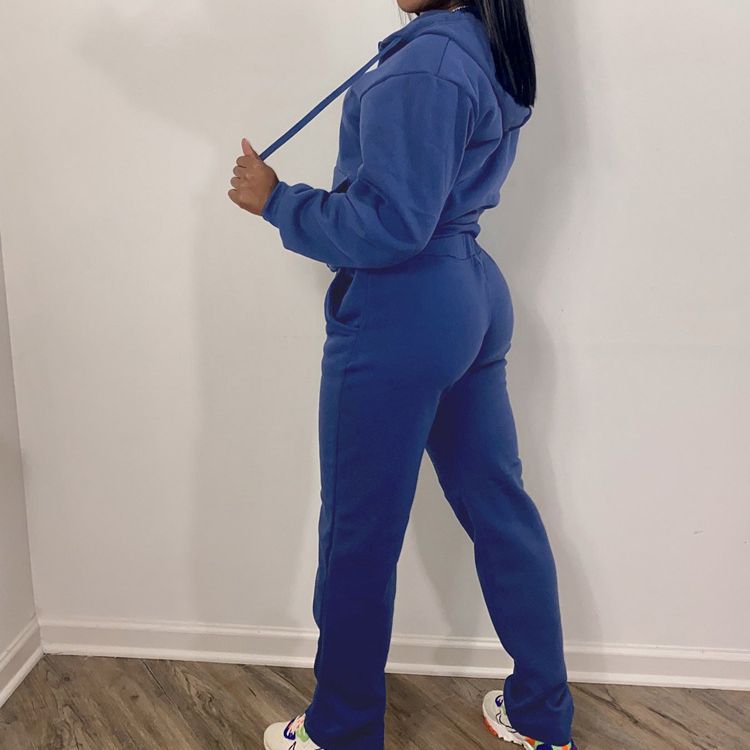 Damen sportliches Jogging-Set mit hochwertigem Zipper Fudus