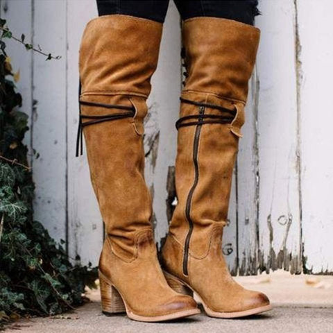 Damen Hohe Stiefel mit lässigem Schnitt und verspielten Details Fudus