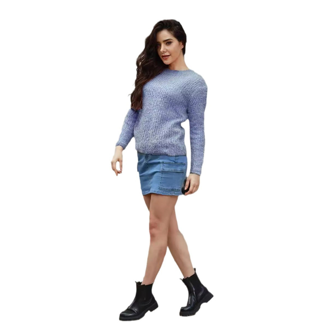 Damen kuscheliger Pullover mit weichem Material und elegantem Design Fudus