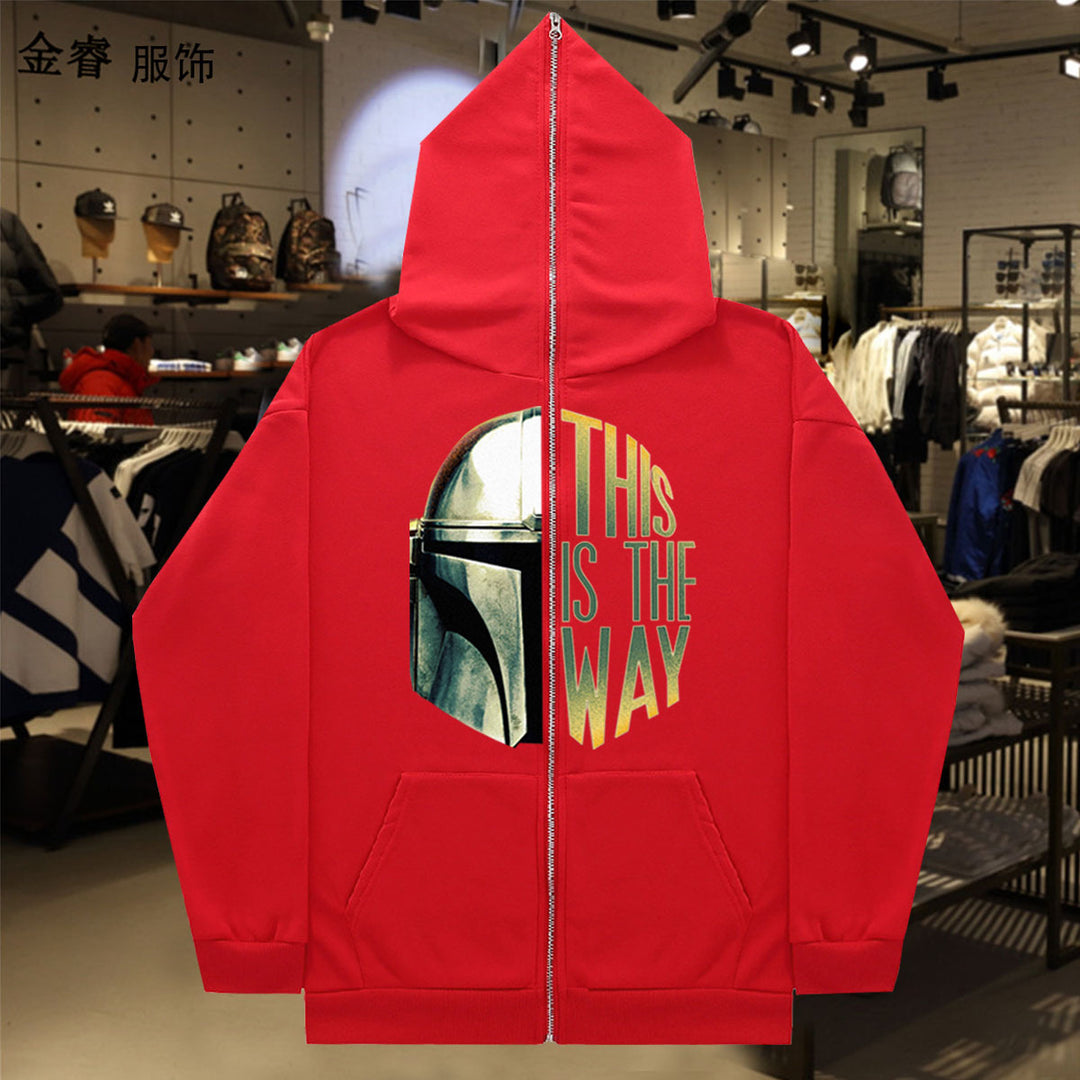 Damen Kapuzenjacke mit hochwertigem Grafikdesign und bequemen Taschen Fudus