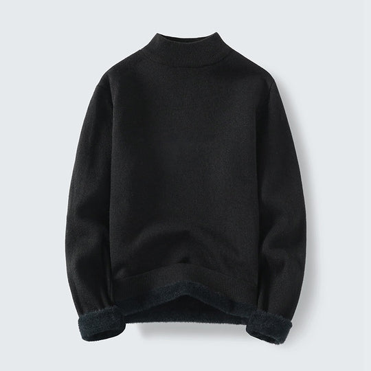 Damen kuscheliger Sweater mit hohem Kragen und extra weichem Material Fudus