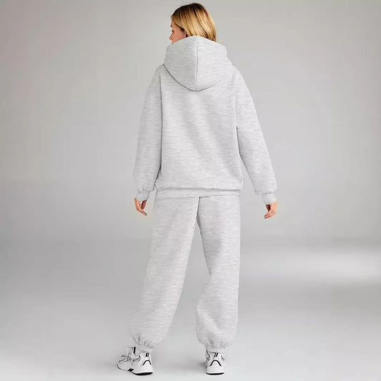 Damen Kapuzensweatanzug mit hochgeschlossenem Kragen und elastischen Bündchen Fudus