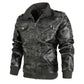 Herren Camouflage Lederjacke Fudus