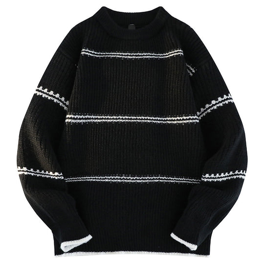 Damen Kuscheliger Strickpullover mit streifendem Design Fudus