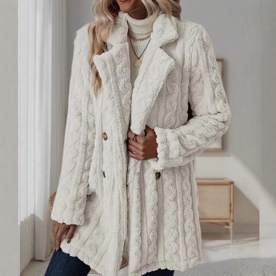 Damen Kuschelige Langjacke Fudus