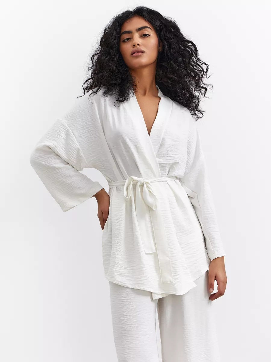 Damen Eleganter Kimono Morgenmantel