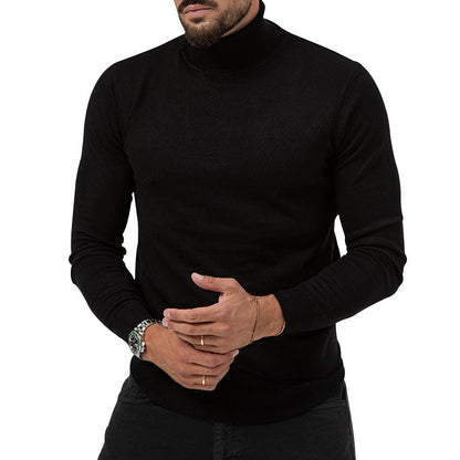 Herren Rollkragenpullover mit feiner Strickstruktur und lässigem Schnitt Fudus