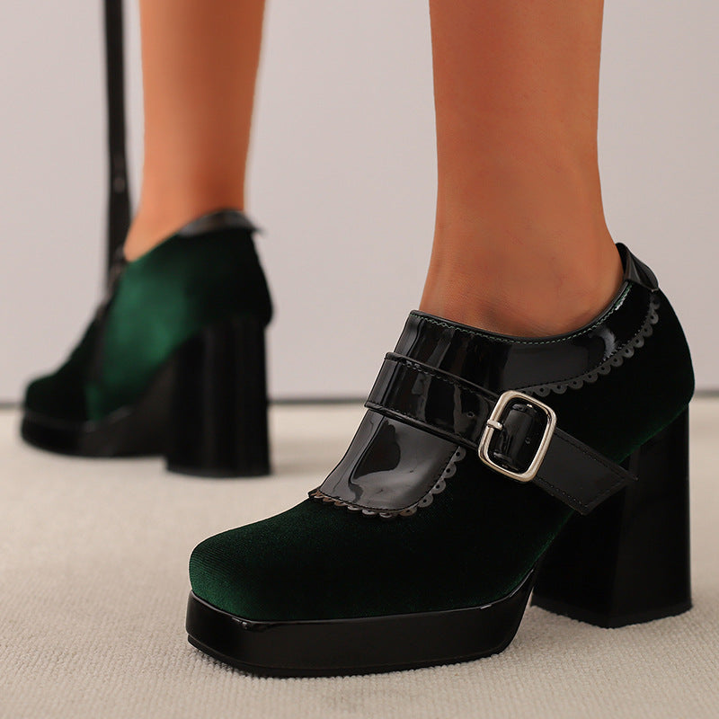 Damen Elegante High Heel Schnürstiefeletten Fudus