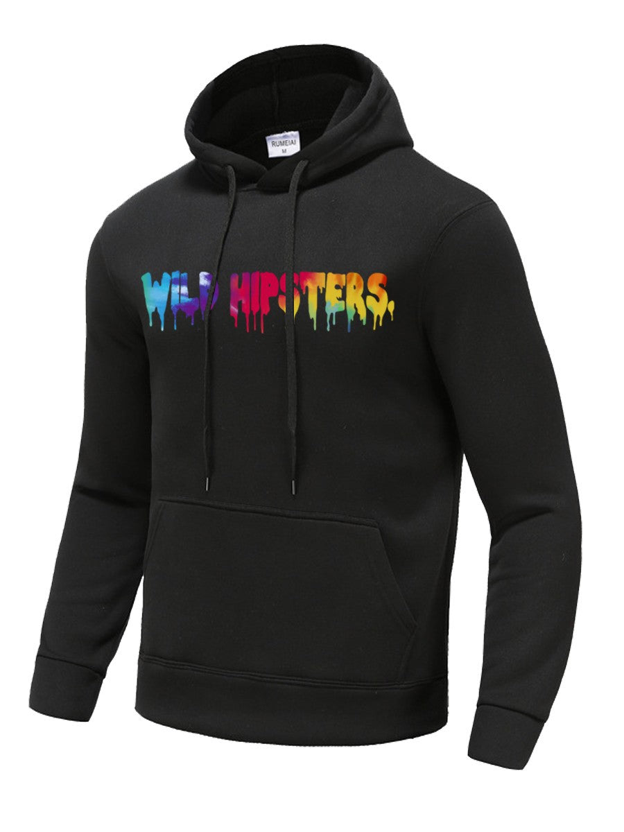 Damen Hoodie mit kreativem Farbverlauf-Wortdruck Fudus