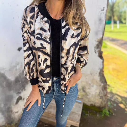 Damen Jacke im modernen Animal-Print Fudus