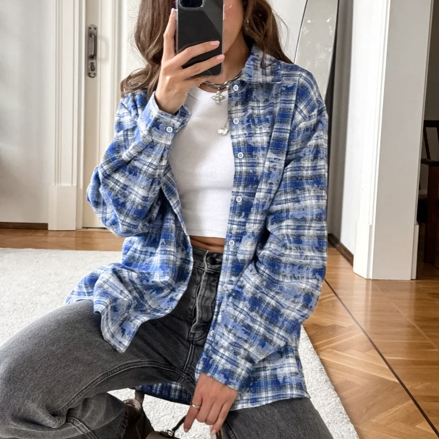 Damen lässige Karoshemjacke Fudus