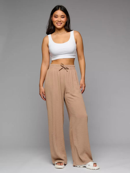 Damen lässige High-Waist-Hose Fudus