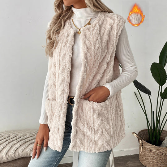 Damen kuschelige Weste Fudus