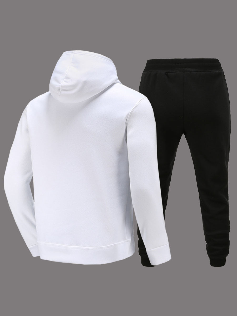 Damen Hoodie und Jogginghose Set mit kreativem Lippenmotiv Fudus