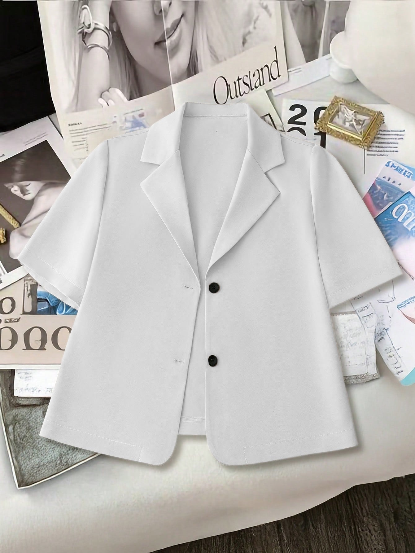 Damen Kurzarm Blazer mit modernem Schnitt