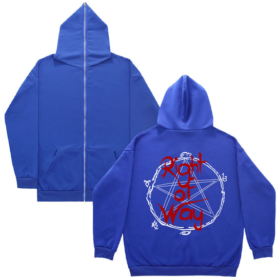 Damen Kapuzenjacke mit einzigartigem grafischem Design und Reißverschluss Fudus