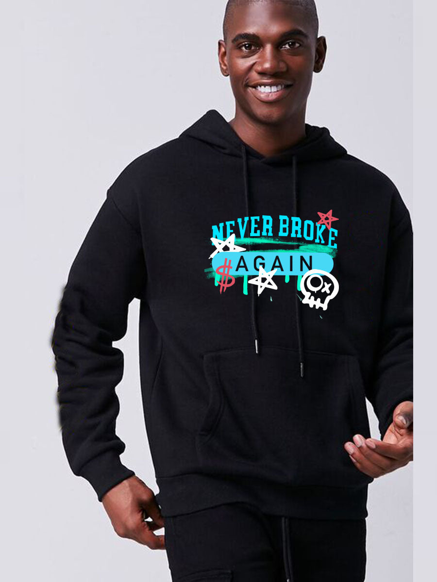 Damen Kapuzenpullover mit kreativem Motiv und Kängurutasche Fudus