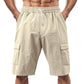Cargo-Shorts Herren Elastischer Bund Seitentaschen