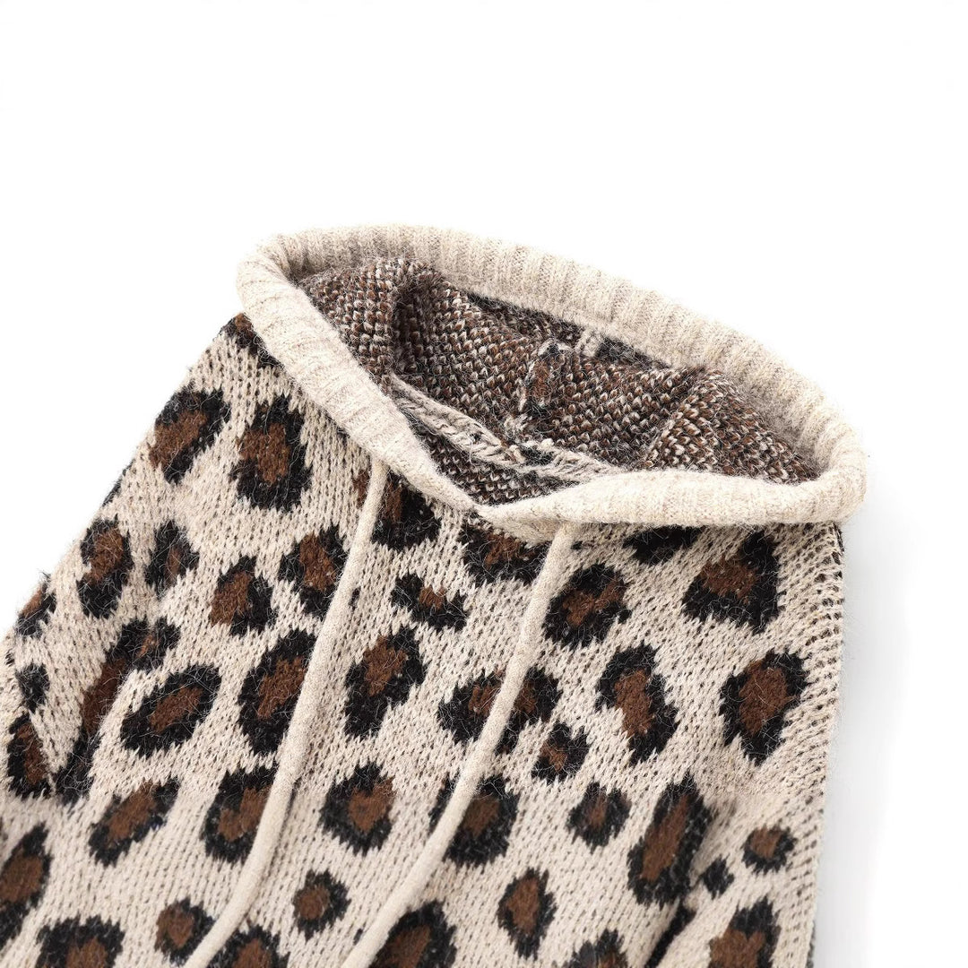 Damen Kuscheliger Sweatpullover mit Leo-Muster Fudus