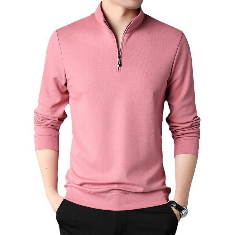 Herren Stehkragen Pullover mit Reißverschluss Fudus