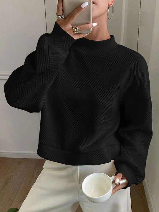 Damen Komfortabler Sweatshirt mit strukturiertem Gewebe Fudus