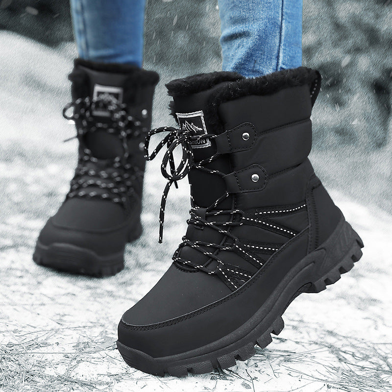 Damen isolierte Winterstiefel mit rutschfester Sohle und kuscheligem Innenfutter Fudus