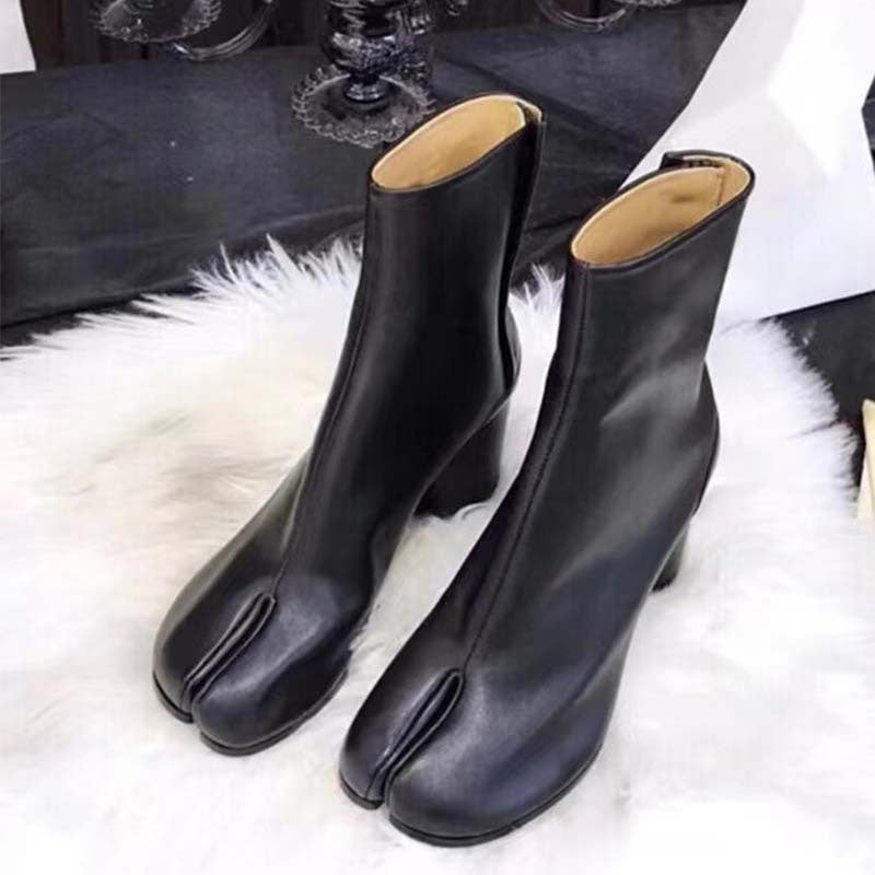 Knöchelstiefel Damen Metallic Split-Fuß Design