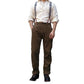 Fudus | Herren Hochwertige Bundfaltenhose Mit Verstellbaren Hosenträgern