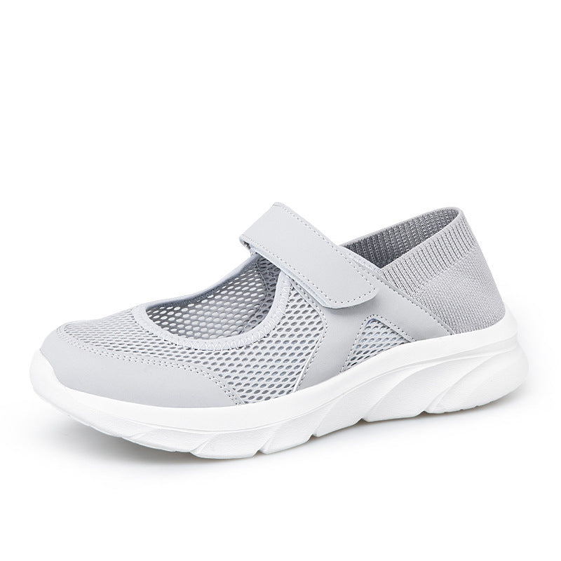 Damen Komfortable Mesh-Slippers mit Klettverschluss Fudus