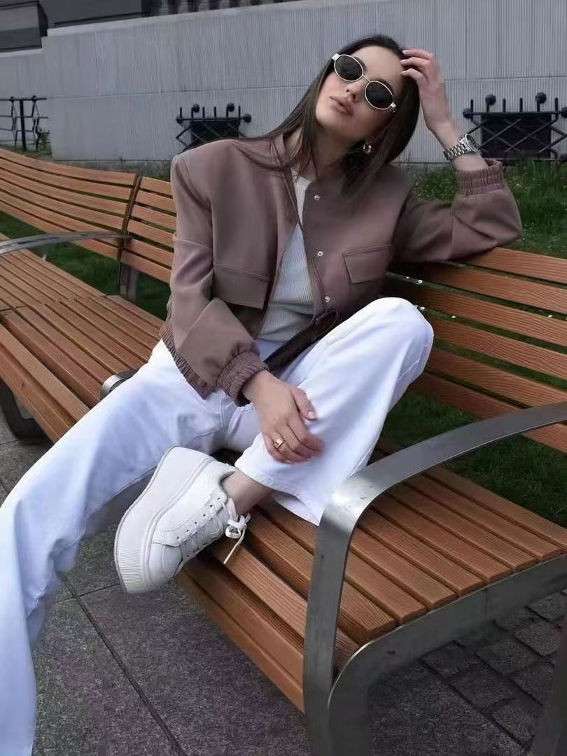 Damen kurze Utility-Jacke Fudus