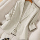 Damen Eleganter Leinenblazer mit extra weitem Schnitt und modernen Details Fudus